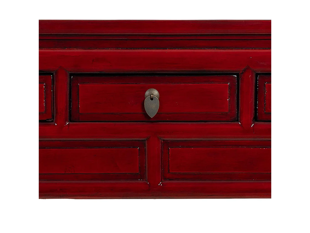 Aparador/Hall de entrada de madeira vermelha 129x30x89h cm
