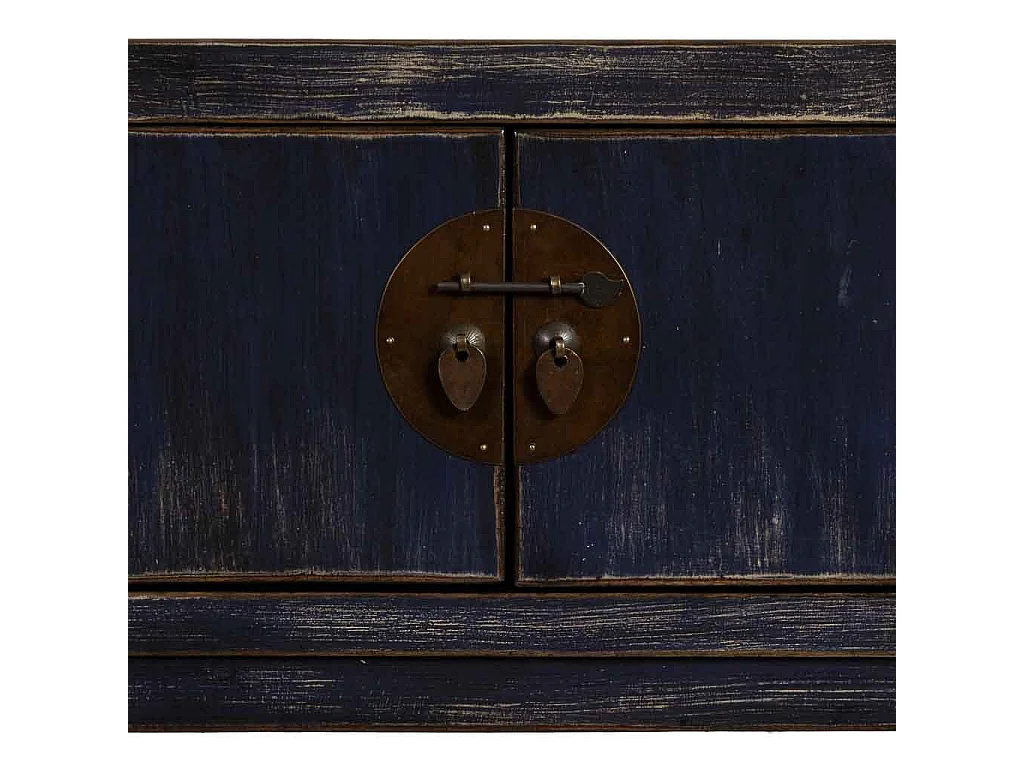 Aparador/Hall de entrada de madeira preta envelhecida 100x26x87h cm
