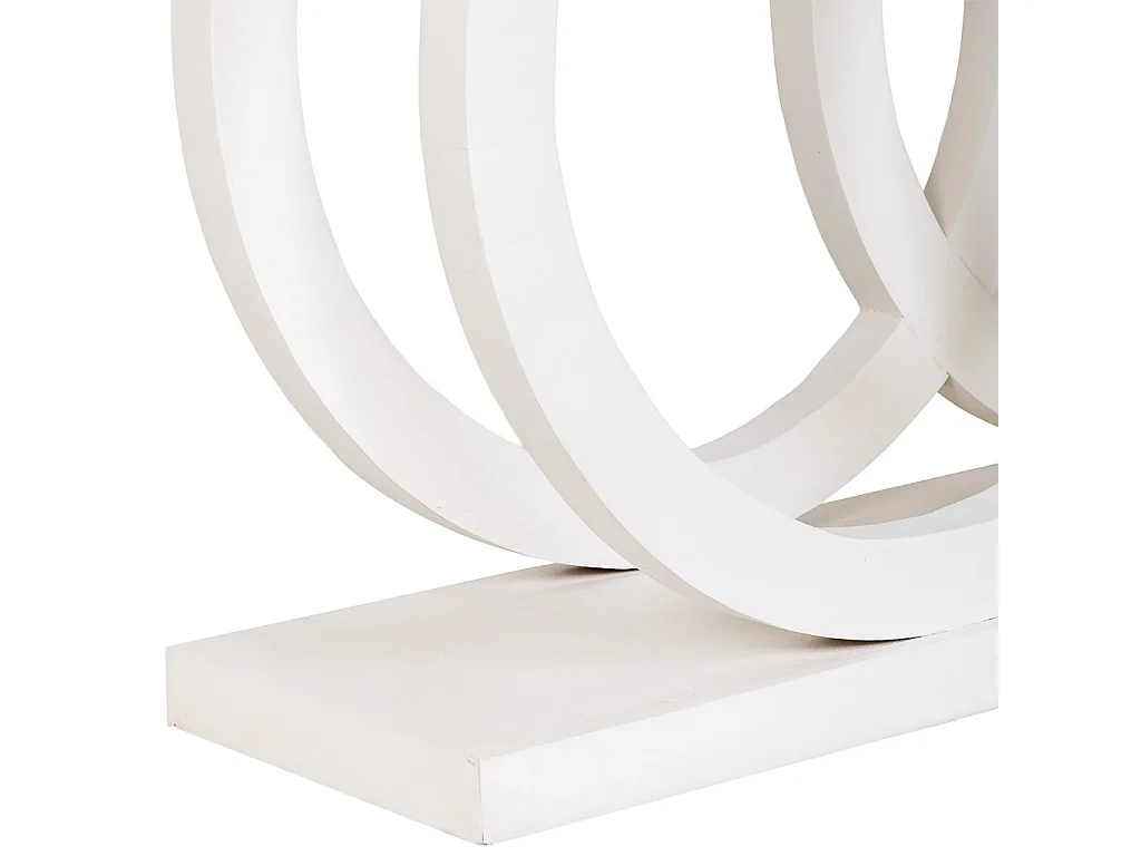 Tavolino da ingresso in legno bianco artigianale 120x30x75h cm