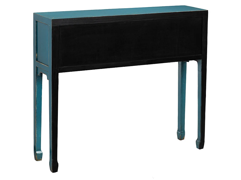 Mobile da ingresso in legno blu 100x25x85h cm