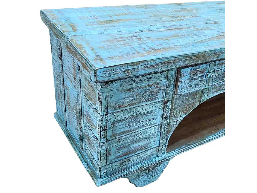 Mueble bajo de madera artesanal 165-175x45x57h cm