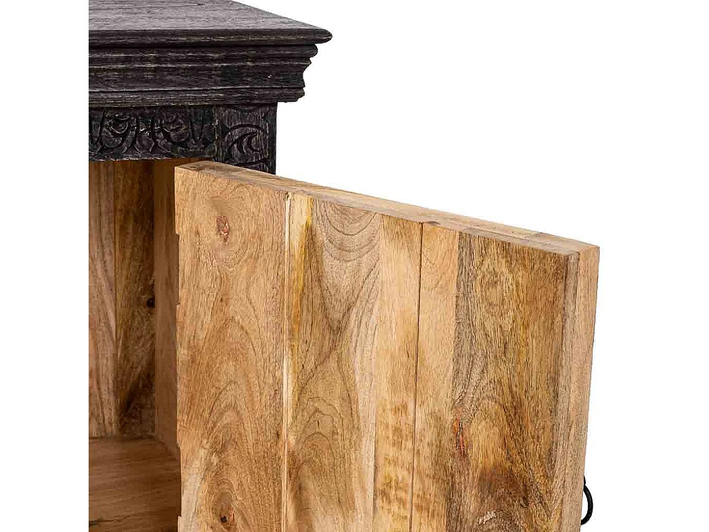 Mobile basso in legno grigio 165x46x65 cm
