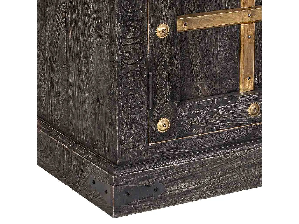 Mobile basso in legno grigio 165x46x65 cm
