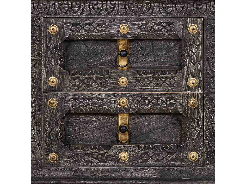 Mobile basso in legno grigio 165x46x65 cm