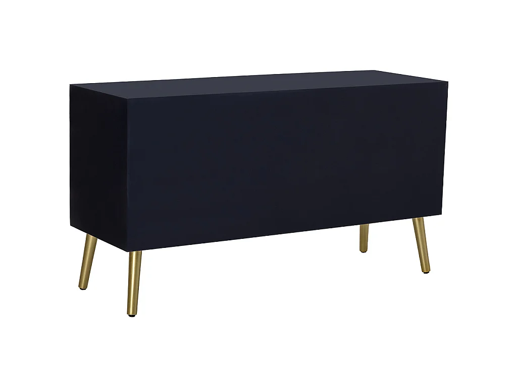 Móvel baixo de madeira preto 118x41x65h cm