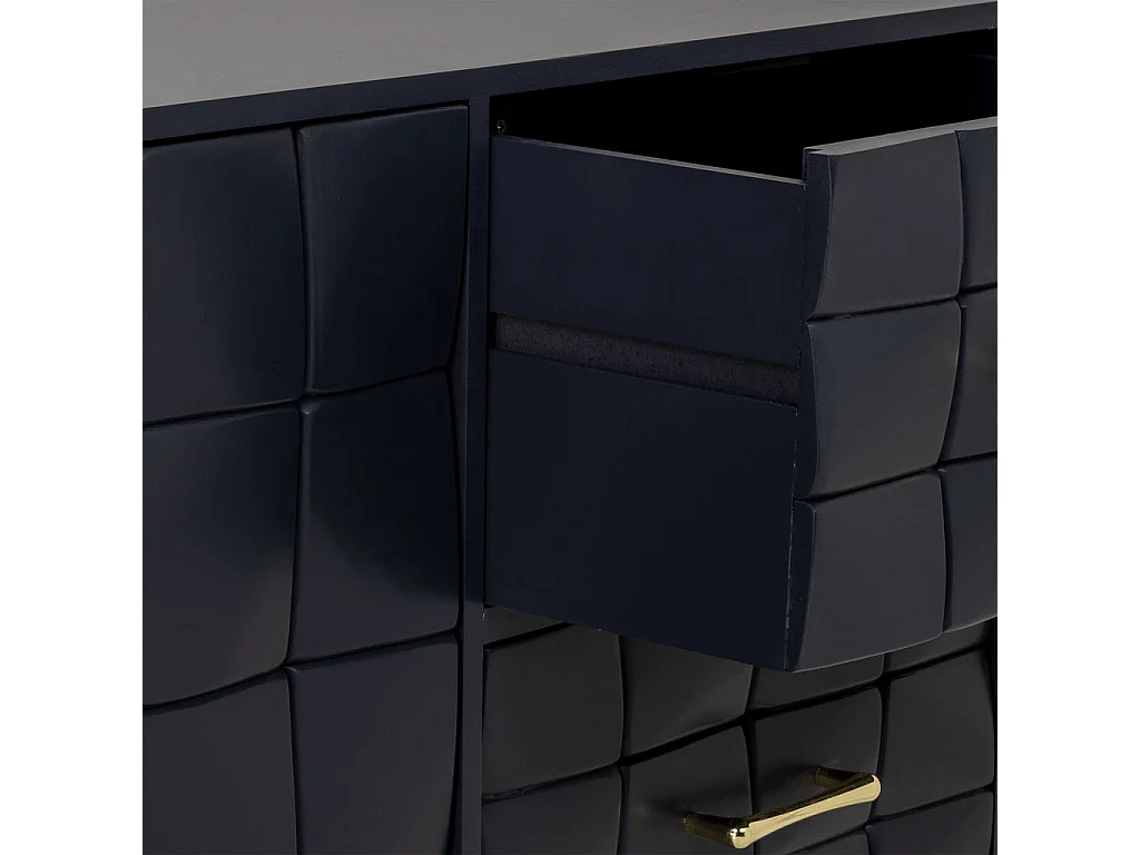 Móvel baixo de madeira preto 118x41x65h cm