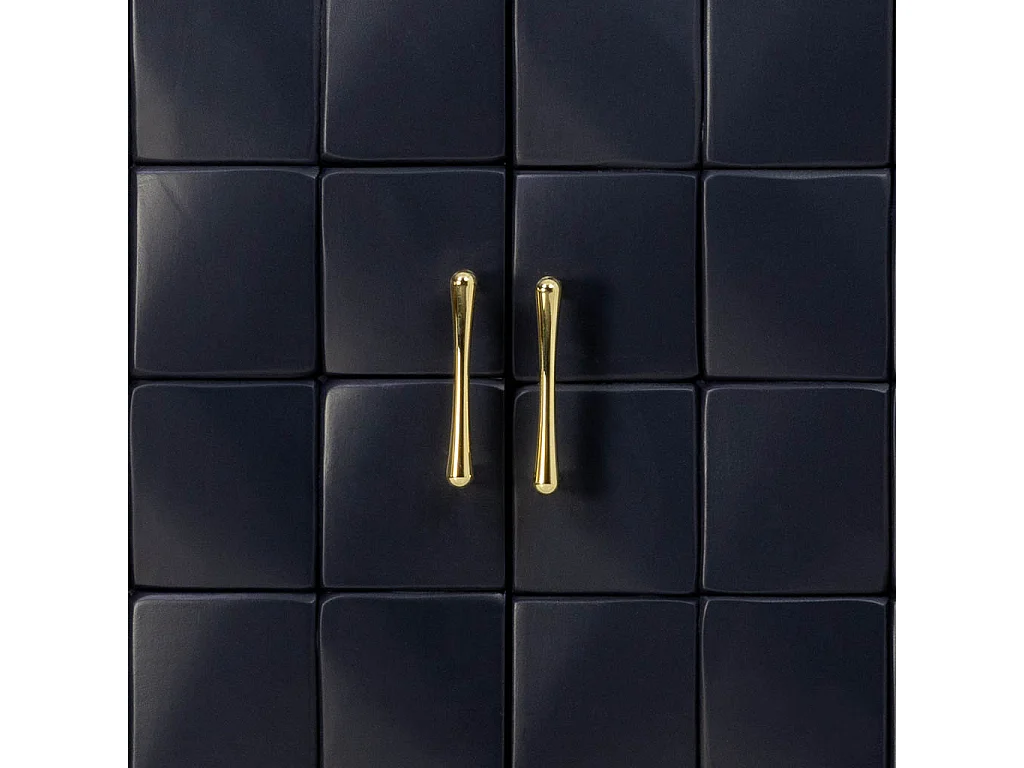 Móvel baixo de madeira preto 118x41x65h cm