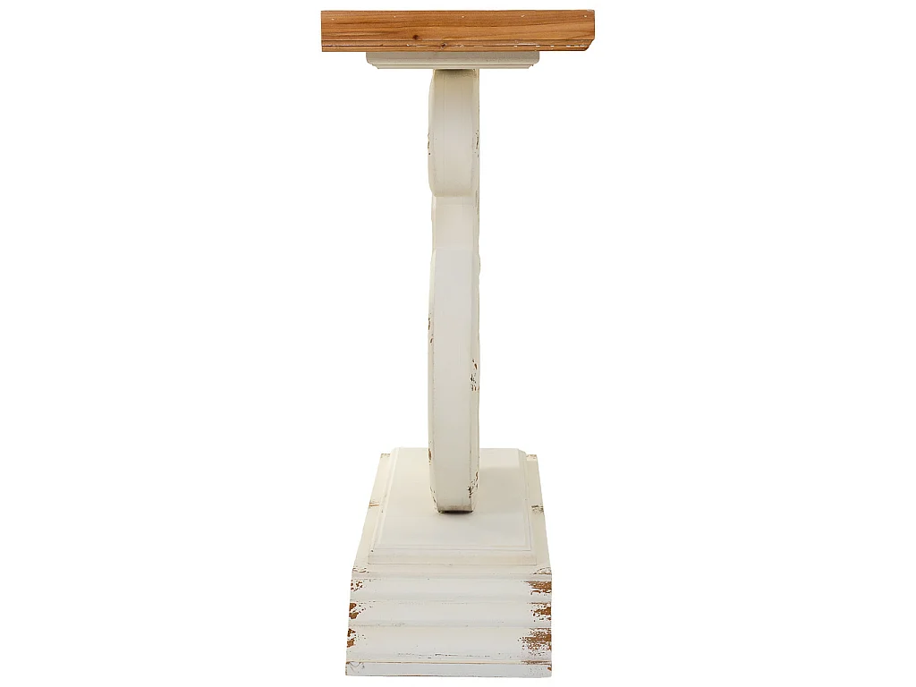 Tavolino da ingresso in legno bianco 110x36x91h cm