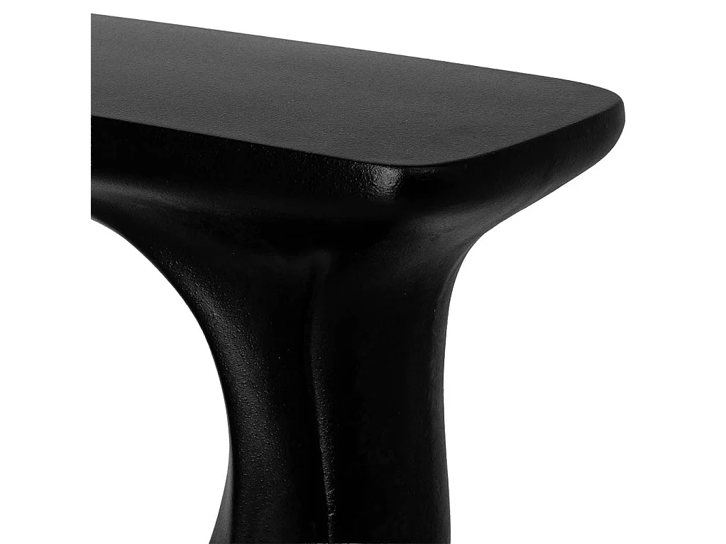 Móveis de entrada em metal preto e madeira 98x26x85h cm