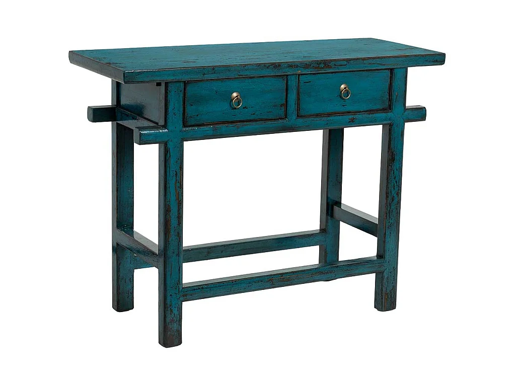 Mobile da ingresso in legno blu 108x43x82h cm