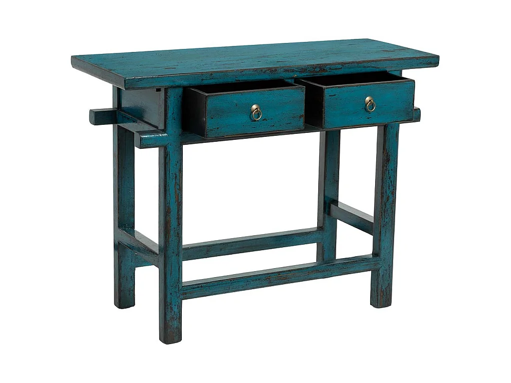 Mobile da ingresso in legno blu 108x43x82h cm