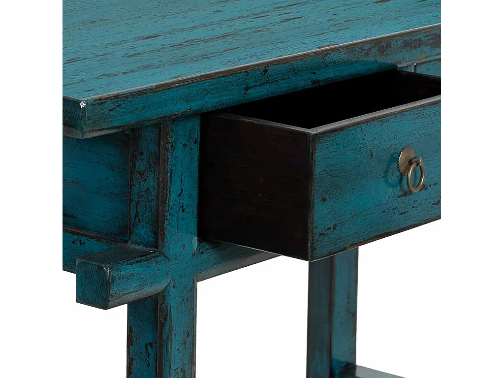 Mobile da ingresso in legno blu 108x43x82h cm
