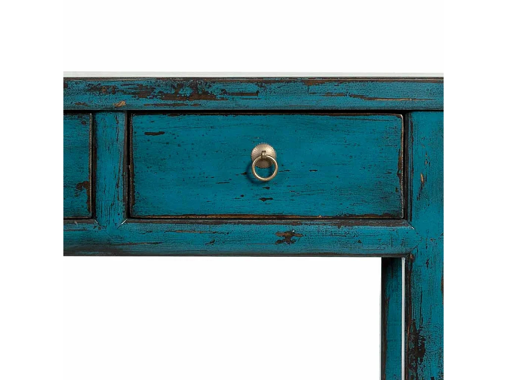 Mobile da ingresso in legno blu 108x43x82h cm