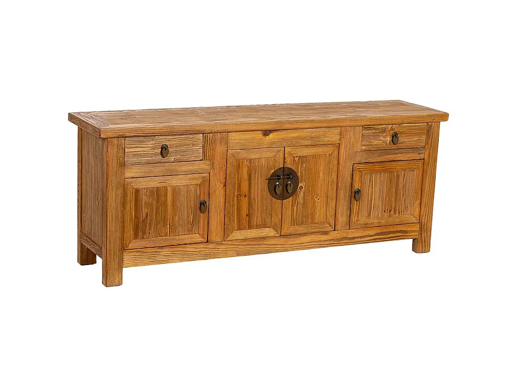 Armário baixo de madeira marrom 159x39x63h cm