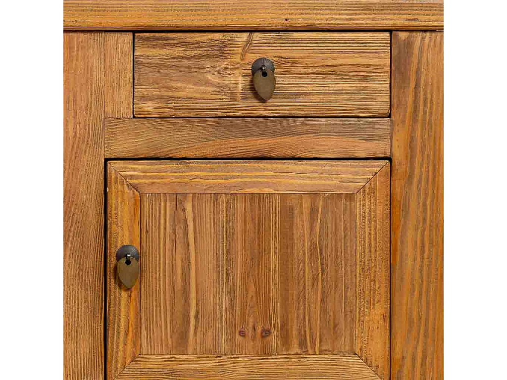 Armário baixo de madeira marrom 159x39x63h cm