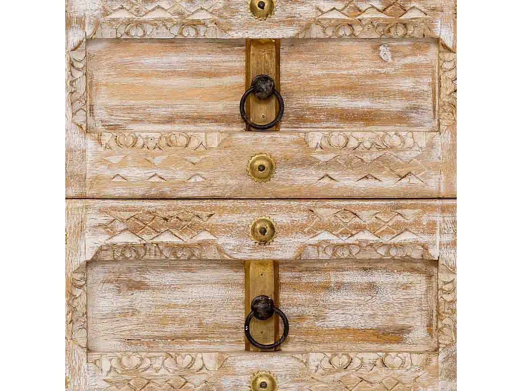 Mobiletto basso in legno bianco 165x46x65h cm