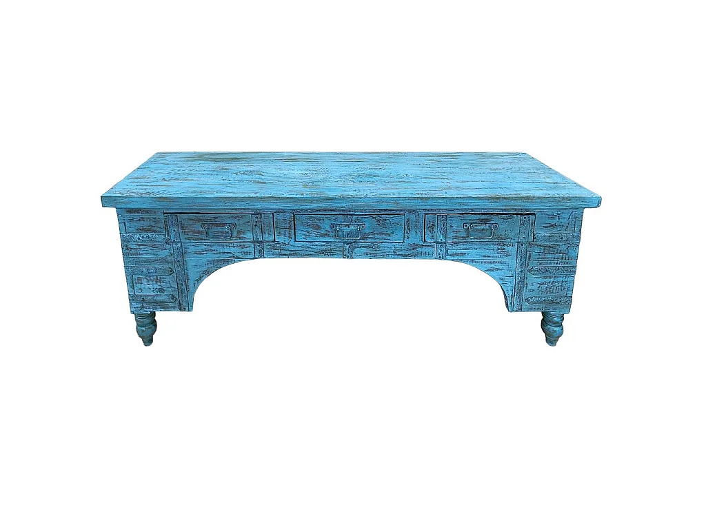 Mueble bajo de madera artesanal 165-175x45x57h cm