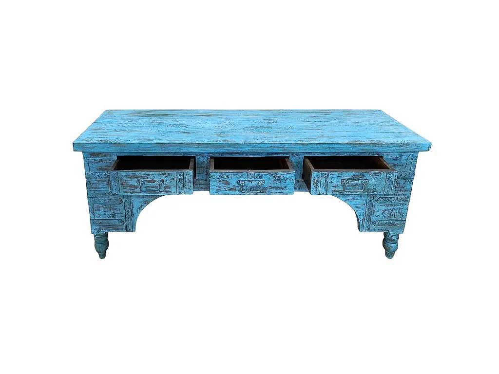 Mueble bajo de madera artesanal 165-175x45x57h cm