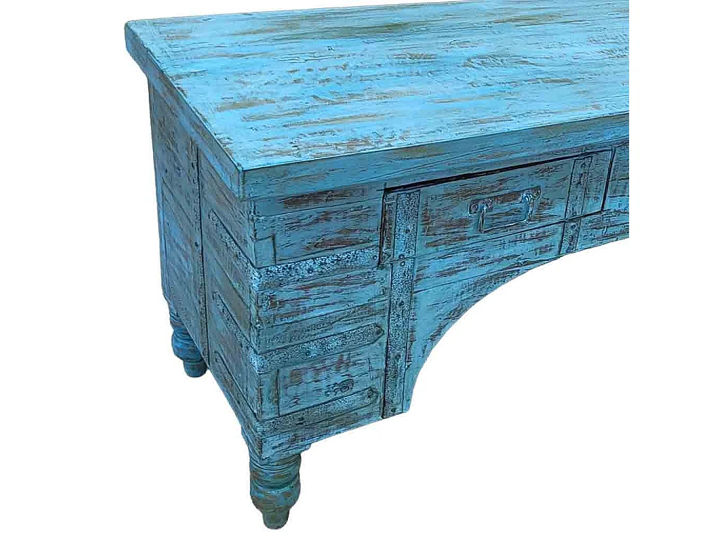 Mueble bajo de madera artesanal 165-175x45x57h cm