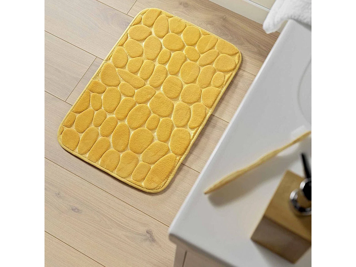Tapis de Bain "Ricochet" 50x80cm Ocre