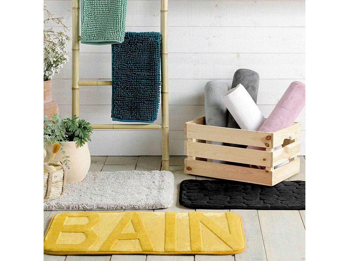 Tapis de Bain "Ricochet" 50x80cm Noir
