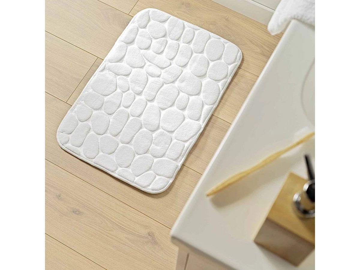 Tapis de Bain "Ricochet" 50x80cm Blanc