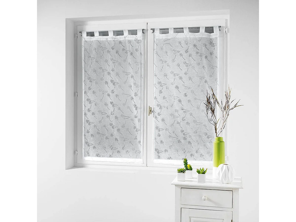 Paire de Voilages "Dalya" 60x120cm Blanc