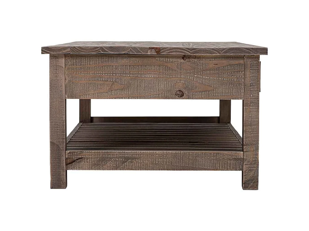 Mesa de centro em madeira castanha 120x70x45h cm
