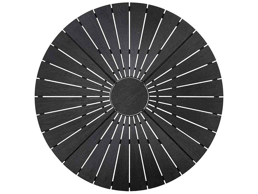 Table en aluminium noir, D109,5 x 72 cm