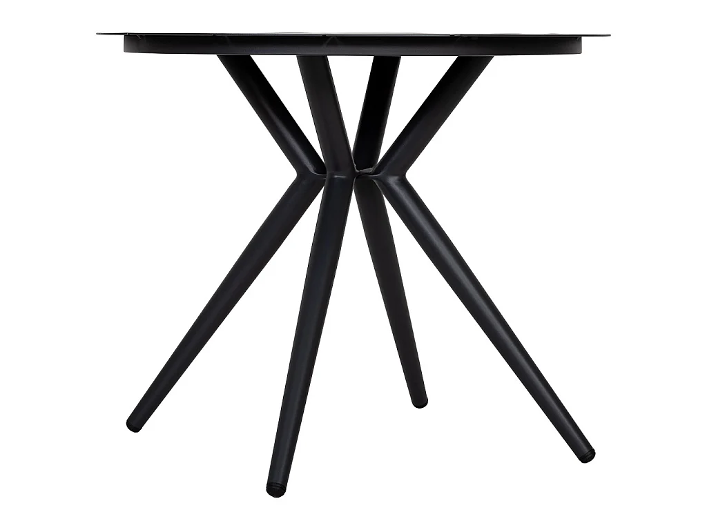 Table en aluminium gris 90x75 cm