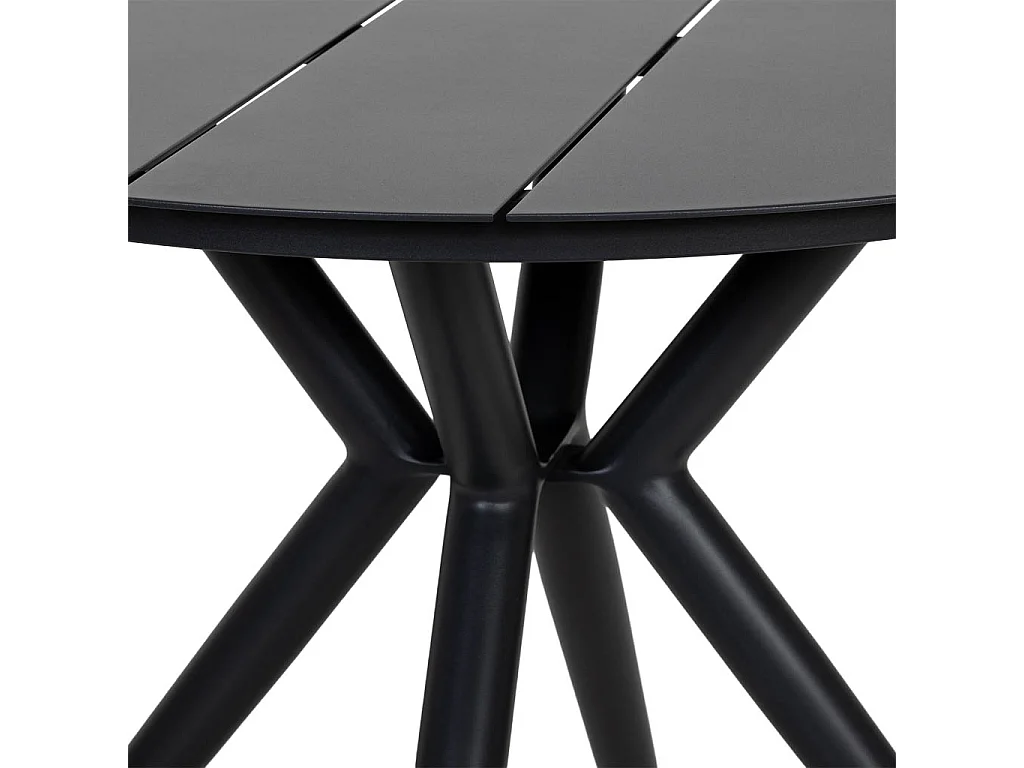Table en aluminium gris 90x75 cm