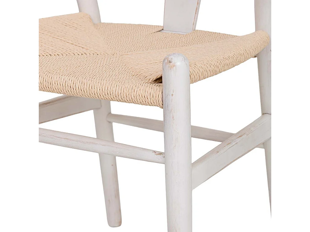 Sedia legno seduta corda beige 50x41x44/77h cm