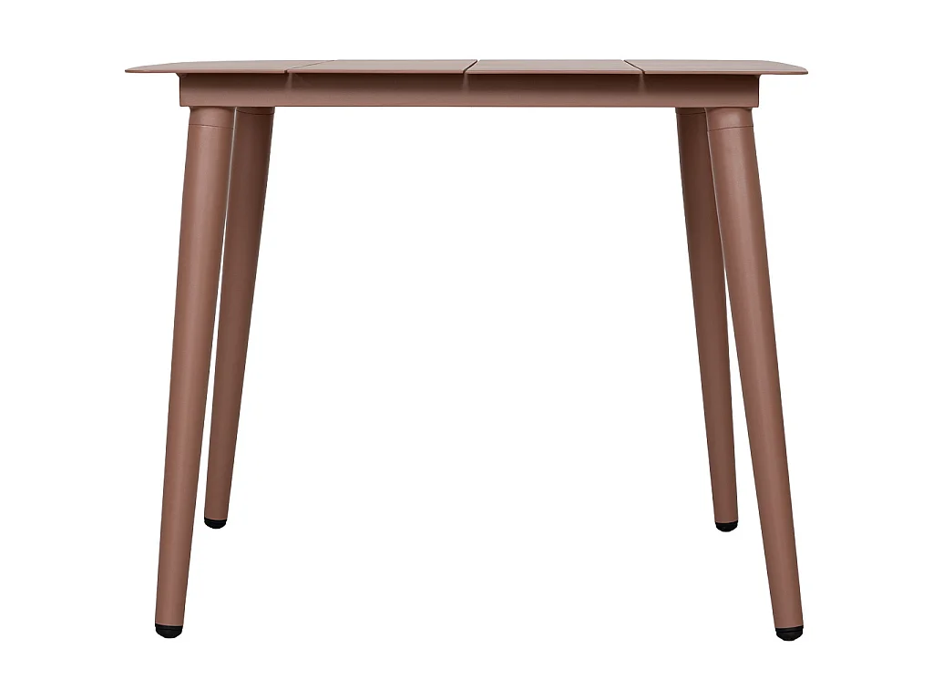 Table en aluminium brun 90x90x75h cm