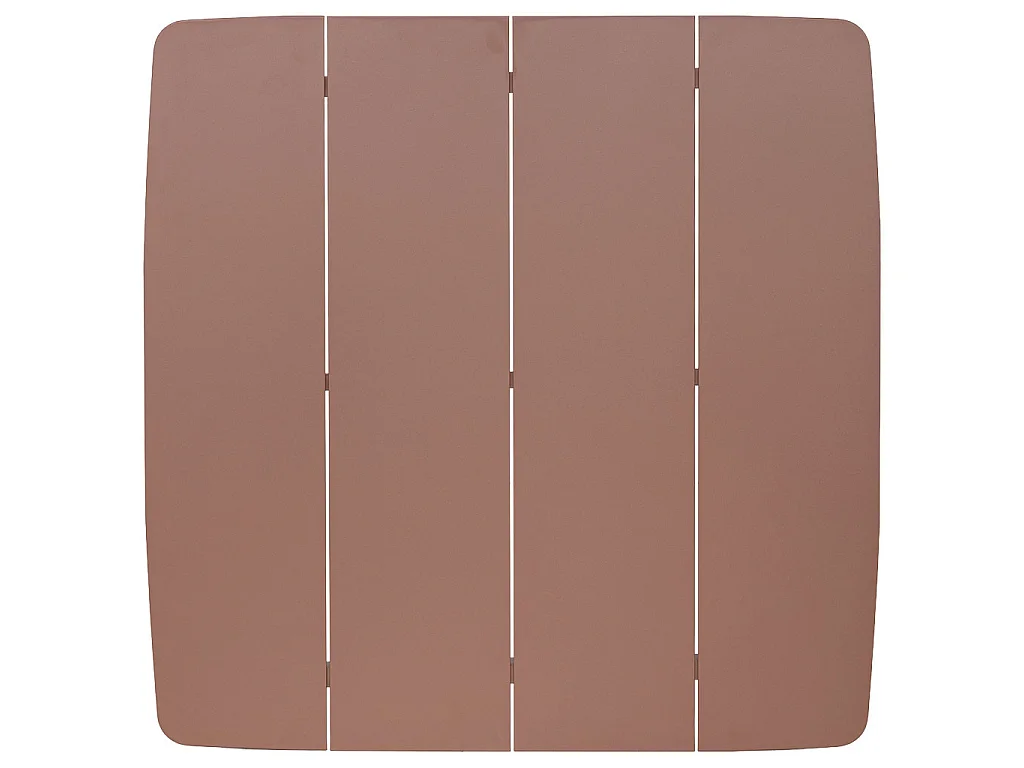 Table en aluminium brun 90x90x75h cm