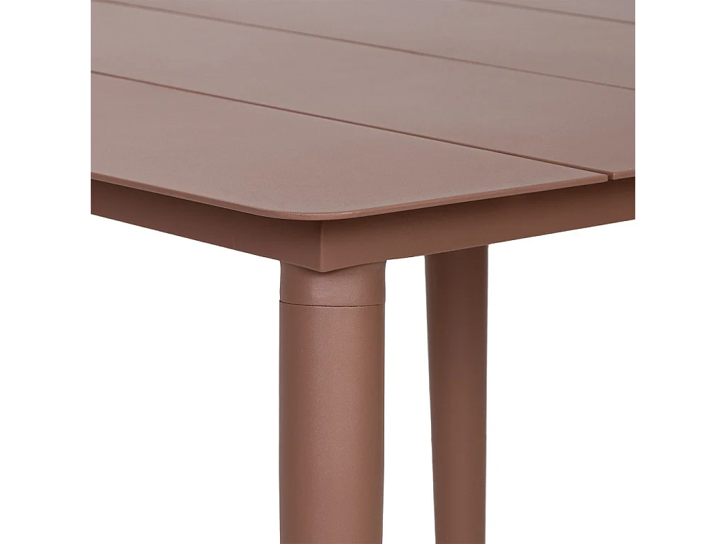 Table en aluminium brun 90x90x75h cm