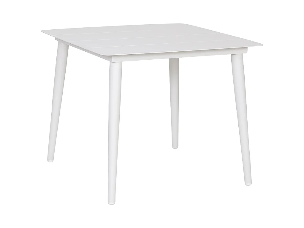 Table en aluminium blanc 90x90x75 cm
