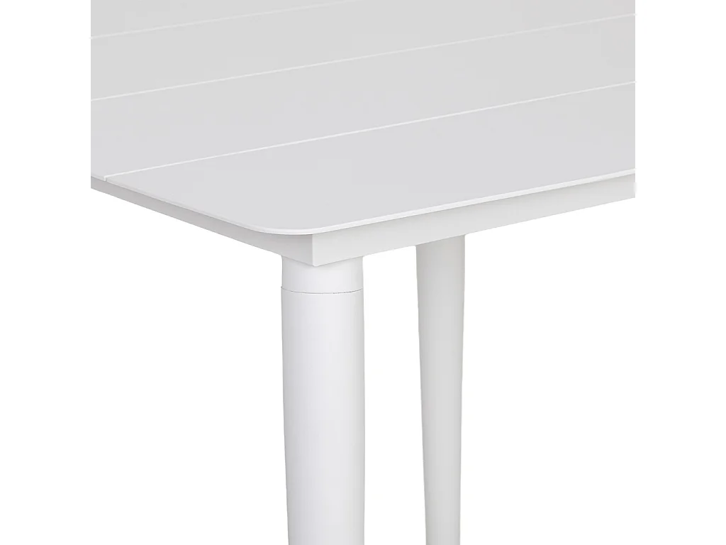 Table en aluminium blanc 90x90x75 cm