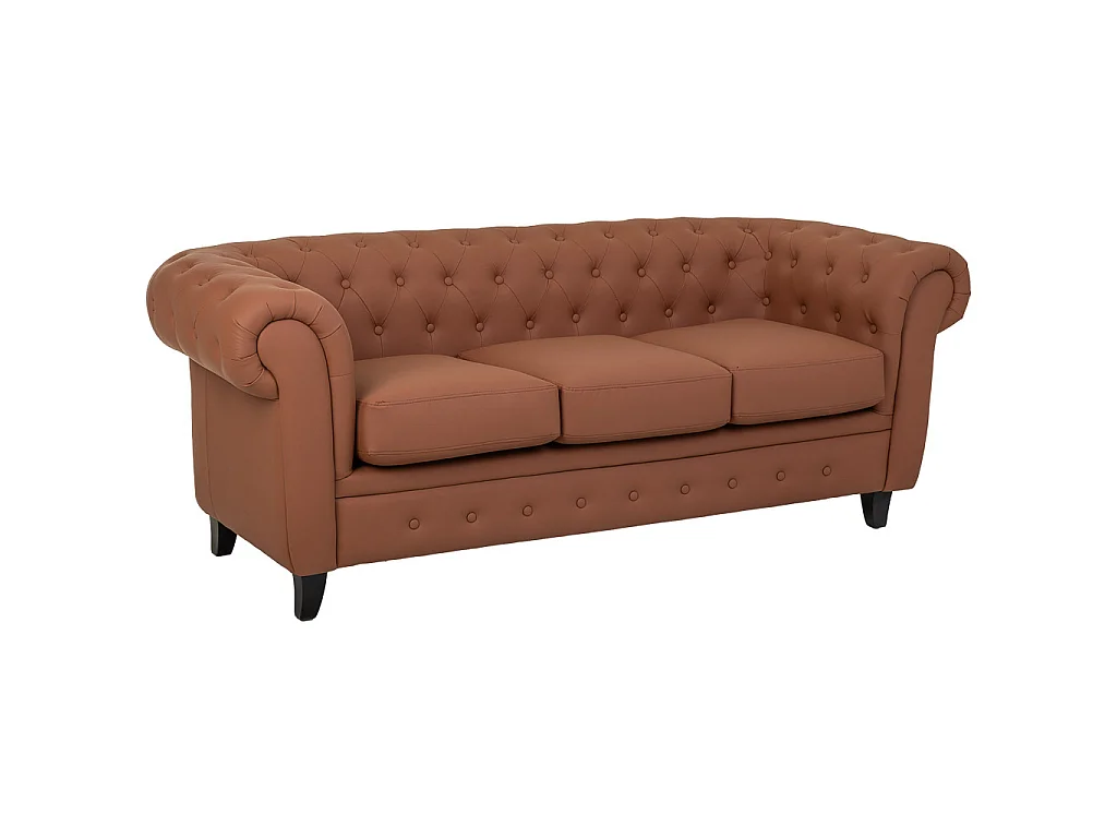 Divano in mousse color moka 199x82x76h cm