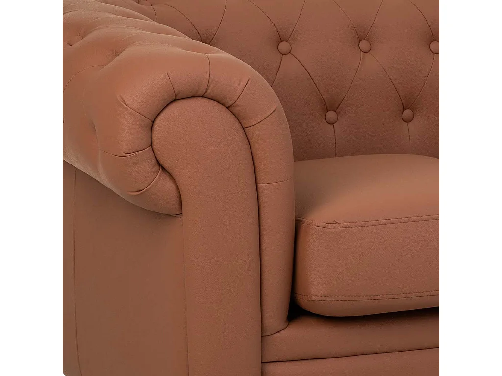 Divano in mousse color moka 199x82x76h cm