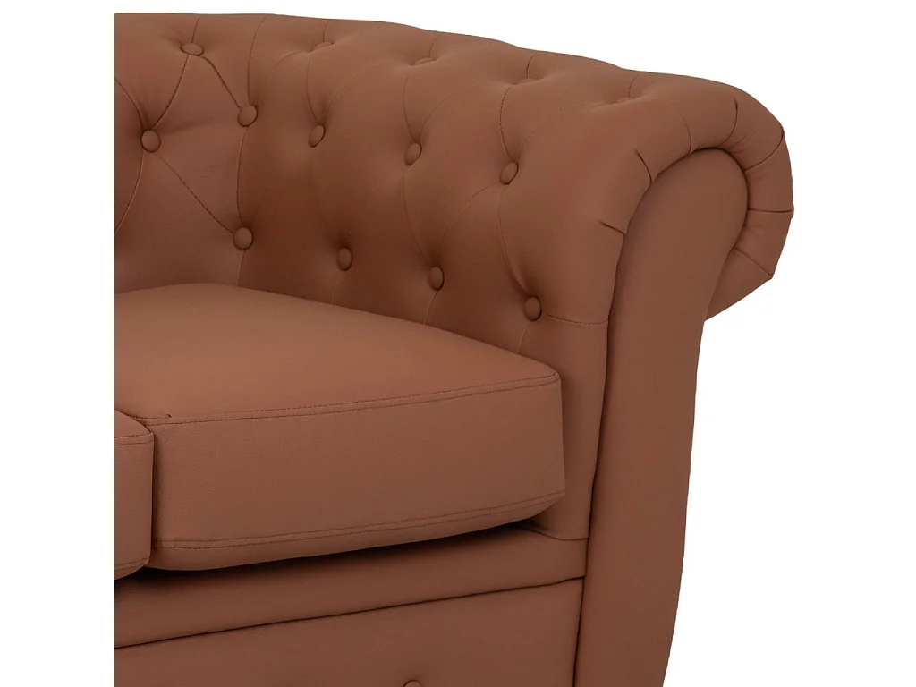 Divano in mousse color moka 199x82x76h cm