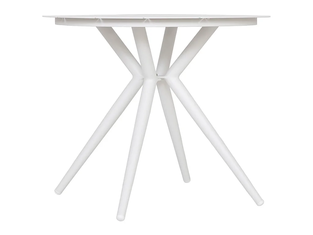 Table en aluminium blanc 90x75 cm