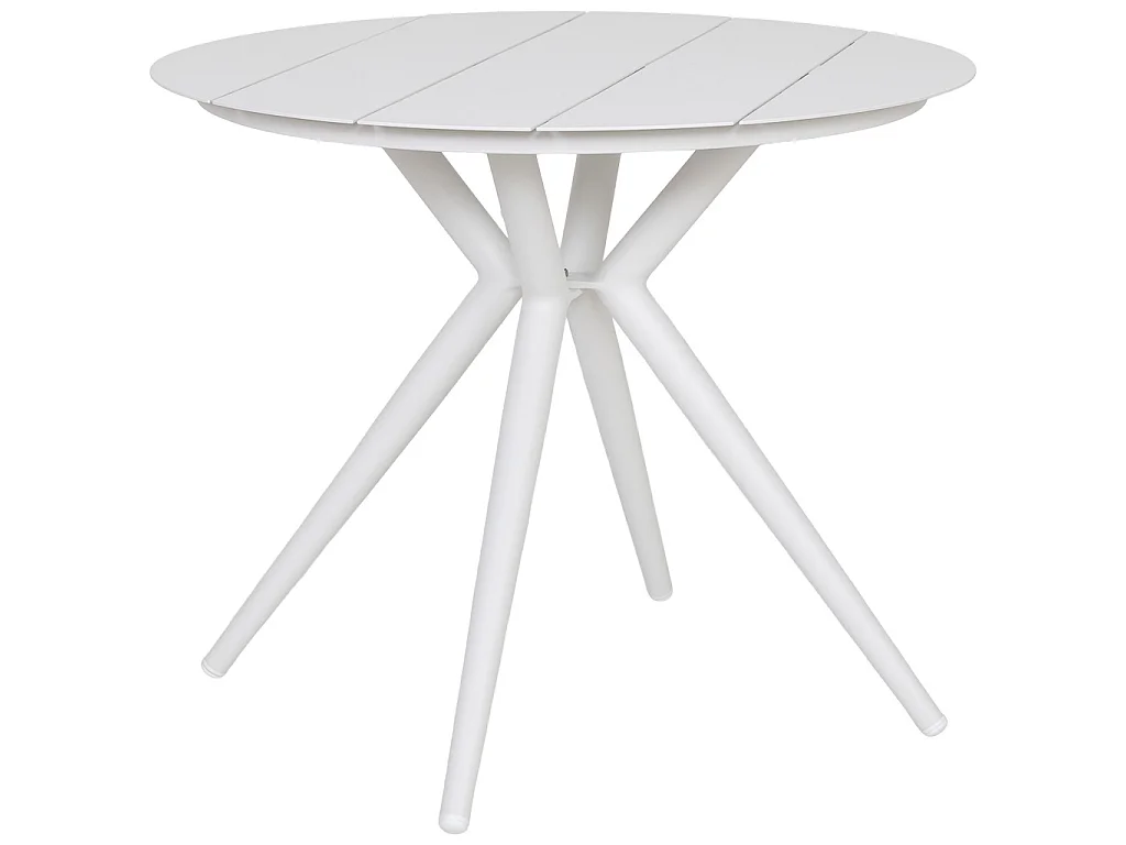 Table en aluminium blanc 90x75 cm