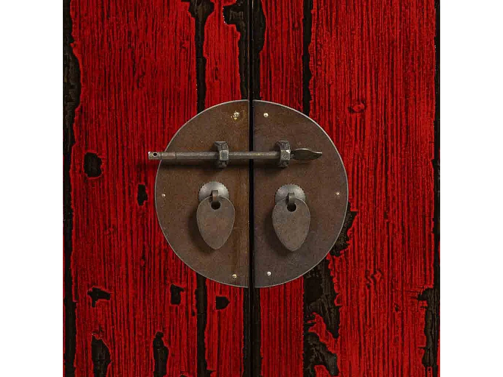 Aparador/Hall de entrada de madeira vermelha 46x38x86h cm