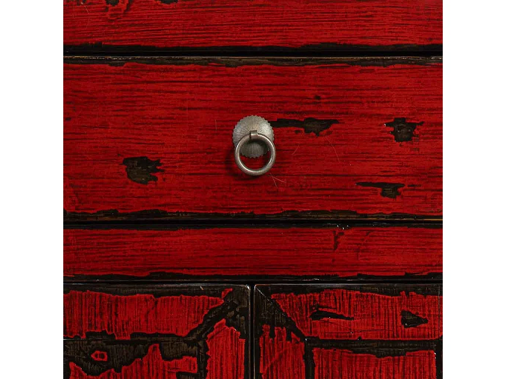 Aparador/Hall de entrada de madeira vermelha 46x38x86h cm