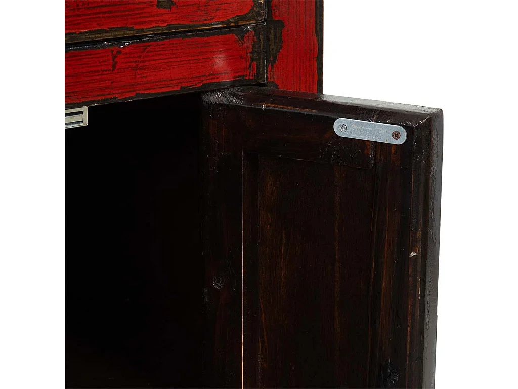 Aparador/Hall de entrada de madeira vermelha 46x38x86h cm