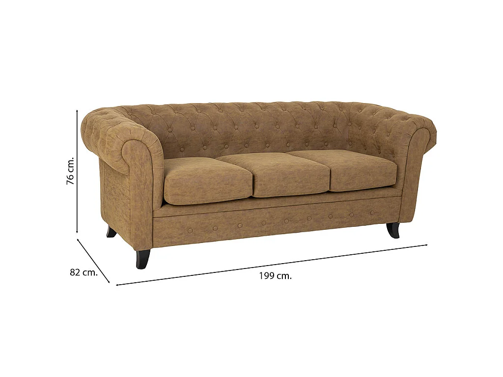 Divano beige 199x82x76h cm