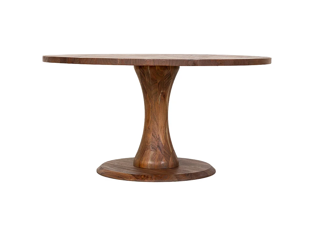 Table de salle à manger en bois marron 150x150x77 cm (hauteur)
