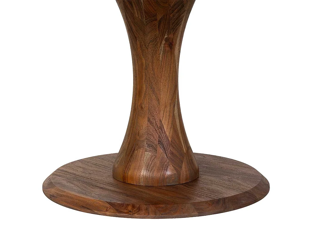 Table de salle à manger en bois marron 150x150x77 cm (hauteur)