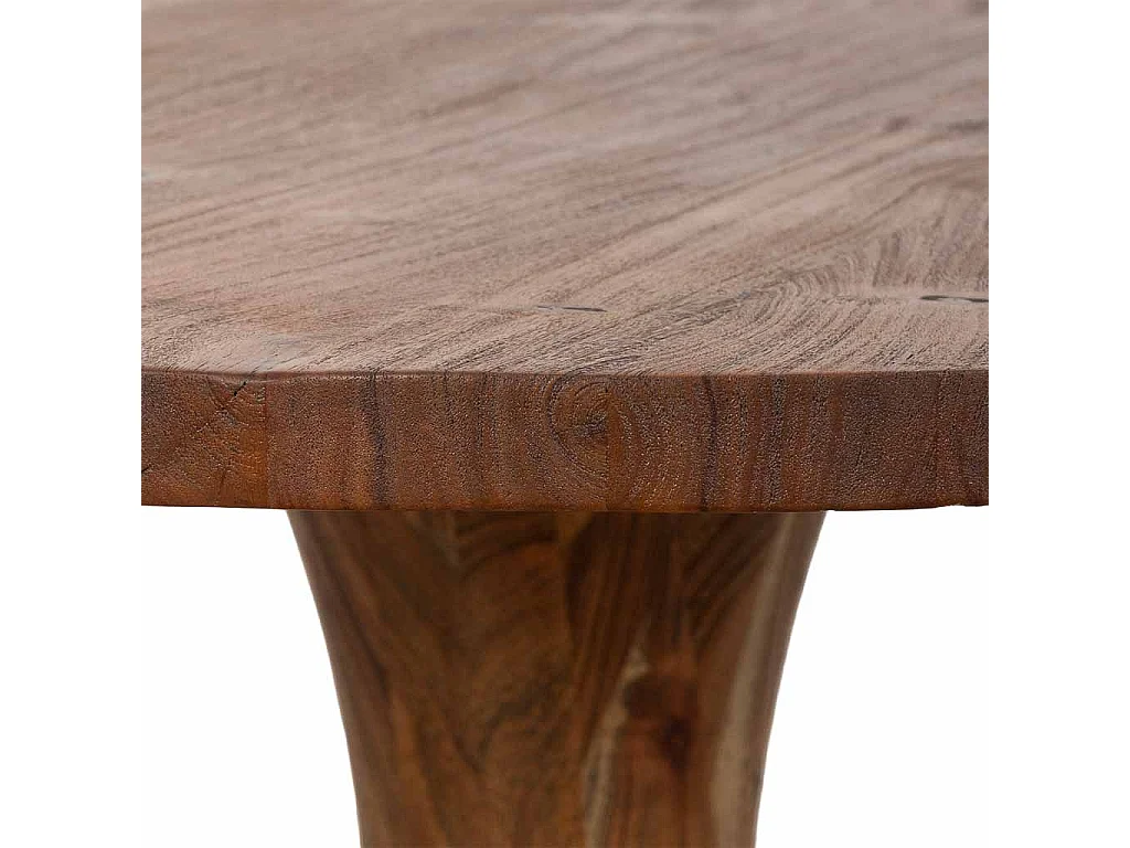 Table de salle à manger en bois marron 150x150x77 cm (hauteur)