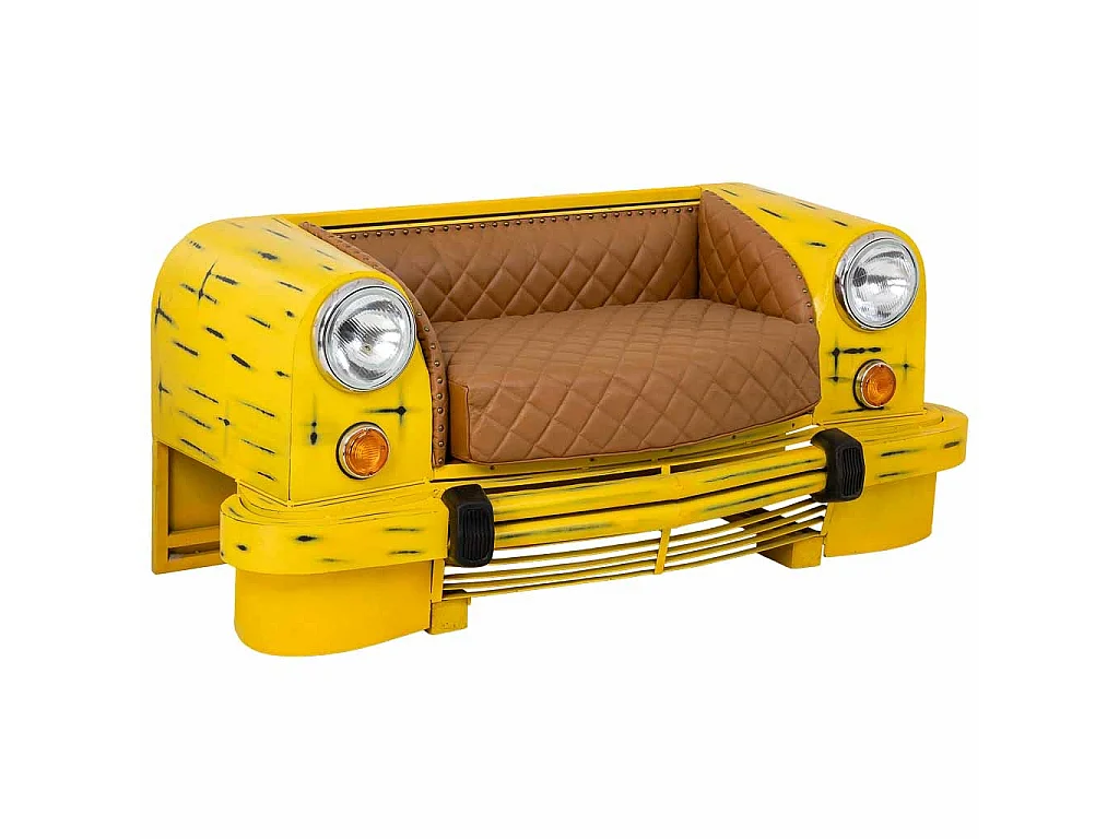 Canapé de voiture jaune 154x76x70